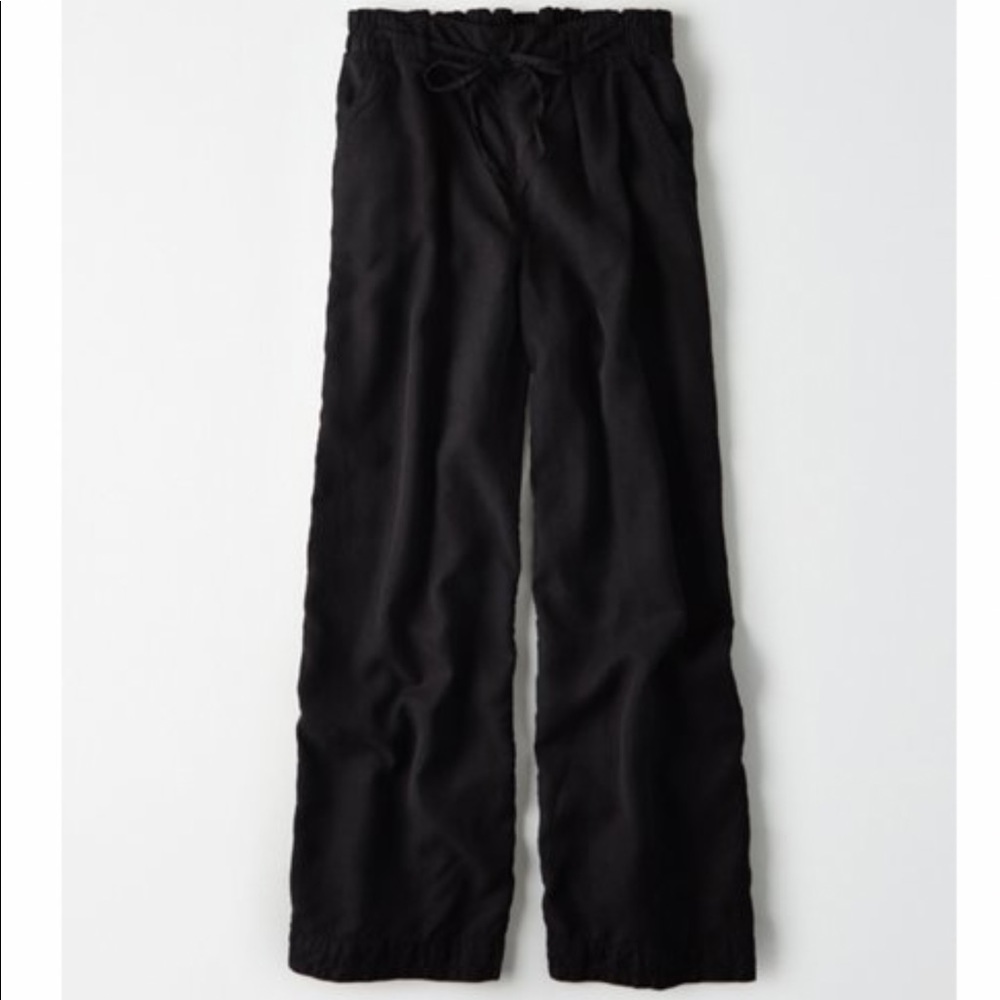 AE Soft Boyfriend Pants 16 Short Black NWT